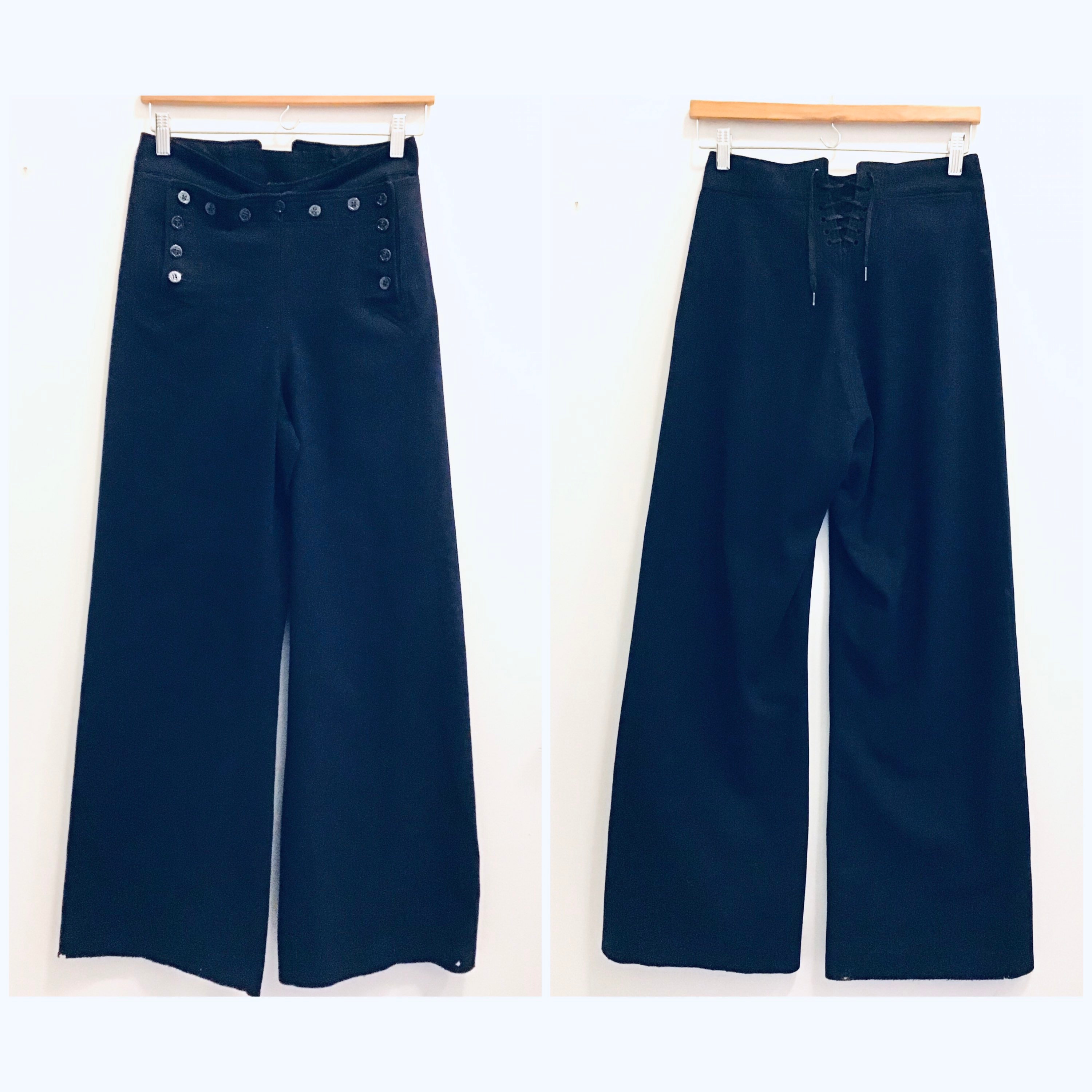 1940s US Navy Sailor Pants Size Women's 29 Men's 32 – Palmo Goods