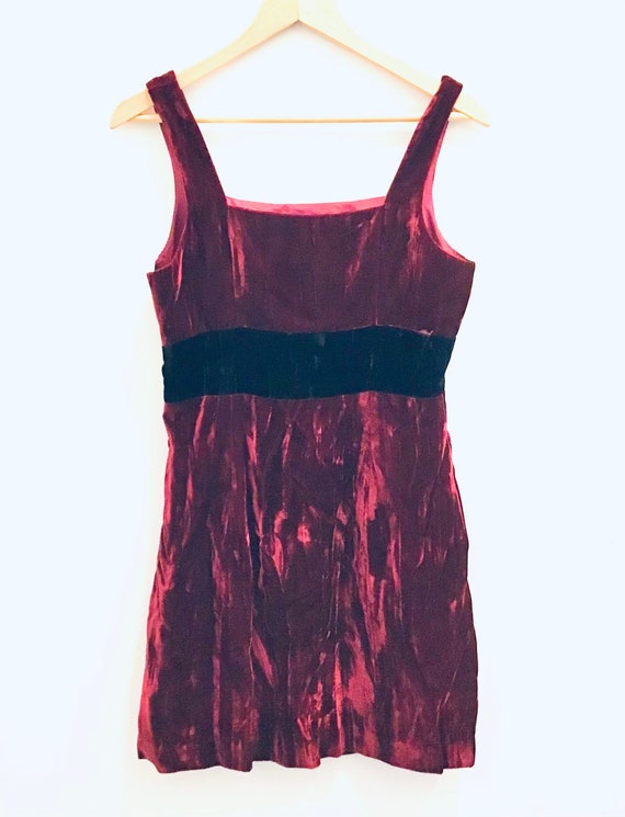 Vintage Bebe Velvet Mini Dress - image 1