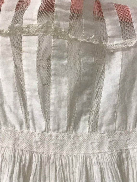 Early 20th Century Cotton Voile Christening Dress - image 9