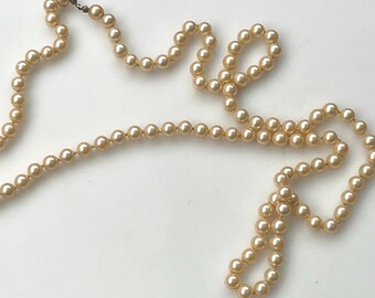 Collar vintage de perlas de imitación