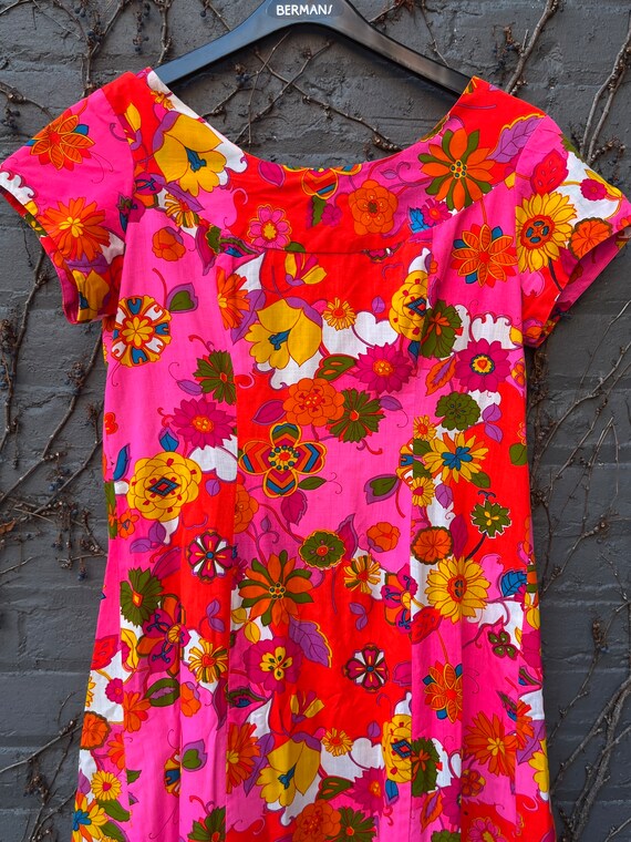 Mod Tropical Floral Cotton Maxi Dress - image 3