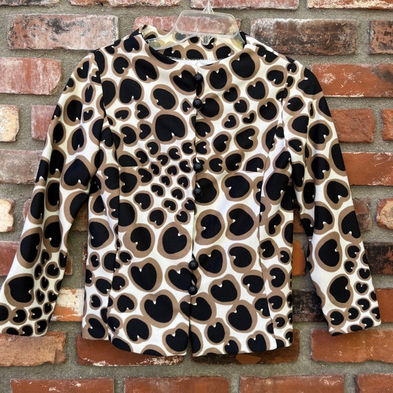 Mod 1980s Polyester Crop Jacket - image 1