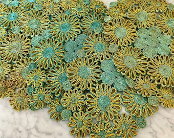 1960s Abaca Flower Placemats Made in the Philippines