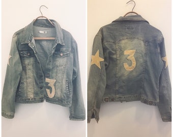 Vintage Jean Jacket with Appliqués