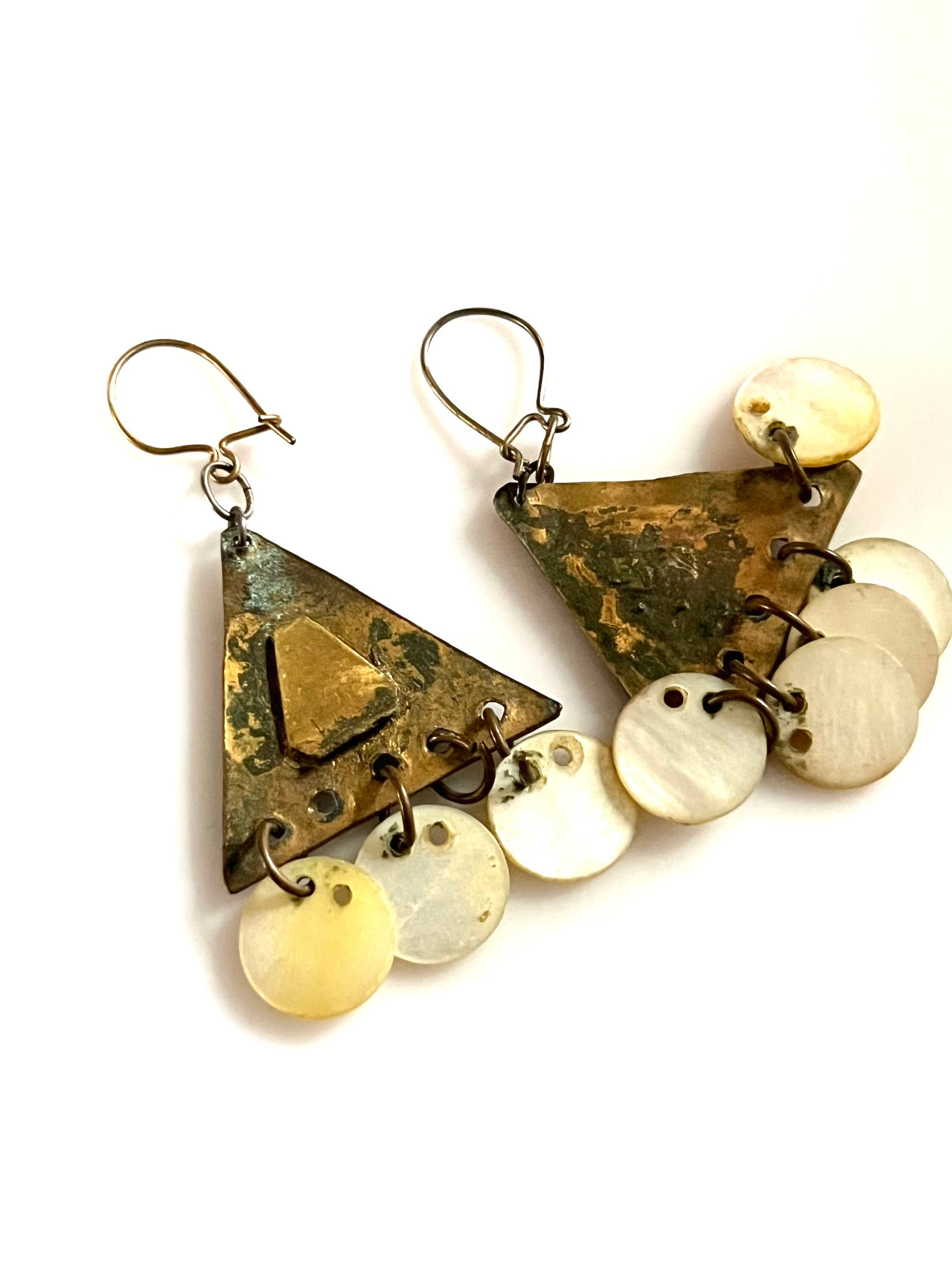 Boucles d'oreilles vintage jaunes en argent sterling Lalique Leaf, bijoux de style art déco des années 1920 523 - France