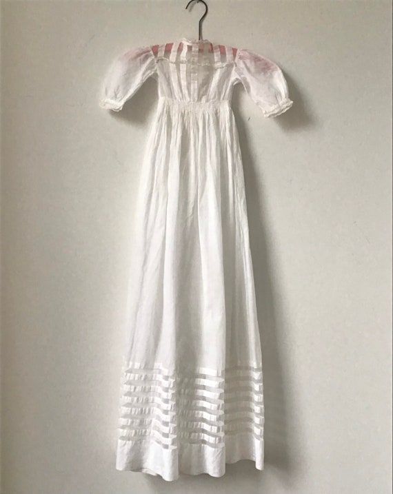 Early 20th Century Cotton Voile Christening Dress - image 2