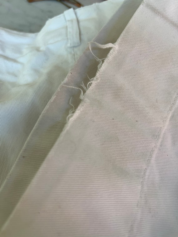 Genuine U.S. Navy White Cotton Sailor Pants/Inspe… - image 10
