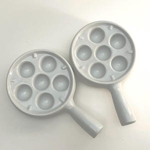French Porcelain Escargot Dishes