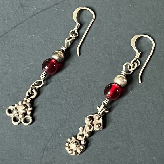 Boucles D'oreilles Vintage Années 60 - Perles De Verre Beiges, Clips, Occasion