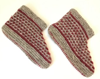 Vintage Handknit Slippers