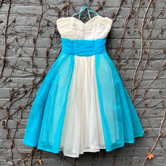 1950s Tulle Prom Dress - image 1