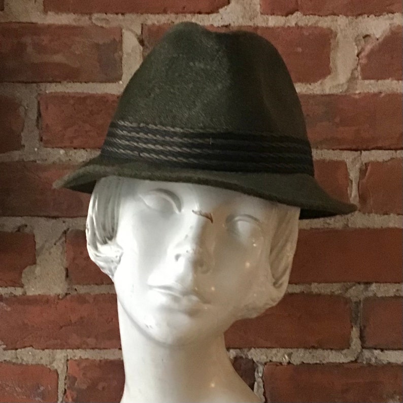 1940s German Lembert Olive Felted Fur Fedora image 2