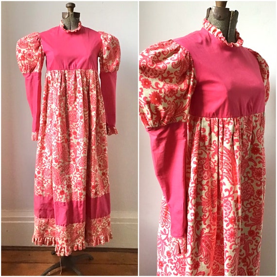 1960s Isabetta Renaissance Style Maxi Dress - image 2