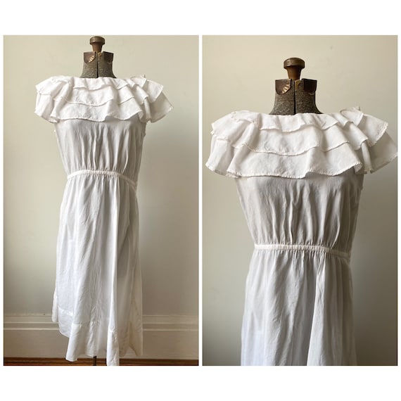 1940s 1950s Idyll Ruffled Dress - image 2