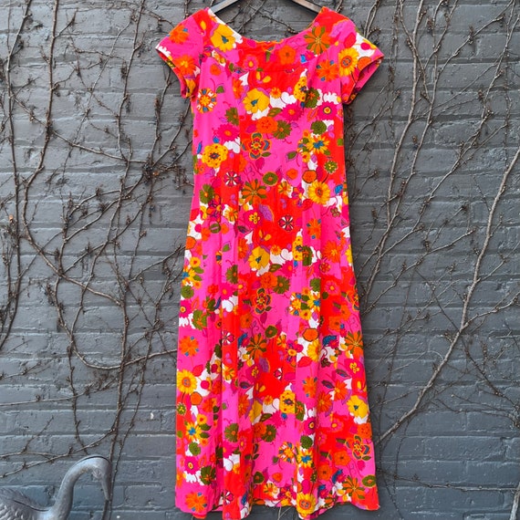 Mod Tropical Floral Cotton Maxi Dress - image 8