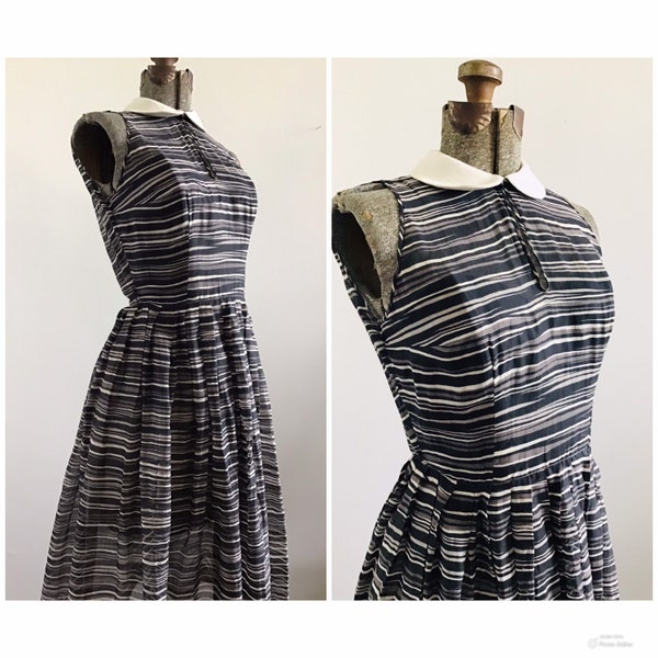 1950s Betty Draper Voile Dress