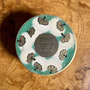 1970s Coty Emeraude Face Powder/Vanity Table