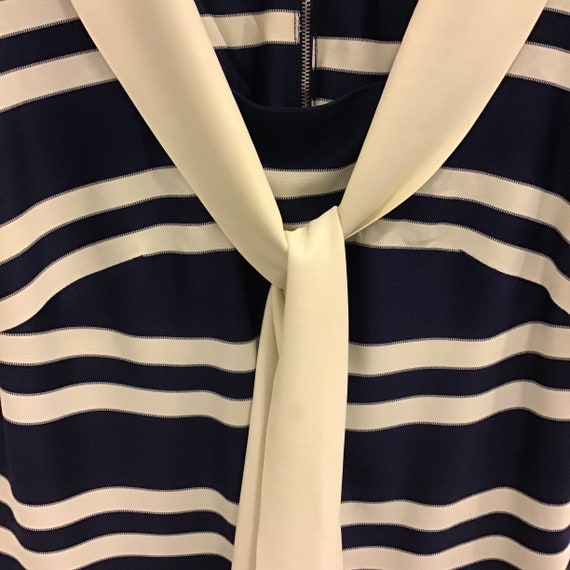 Vintage 1950s Nautical Striped Nylon Top - image 3