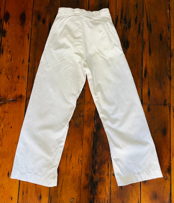 Genuine U.S. Navy White Cotton Sailor Pants/Inspe… - image 8