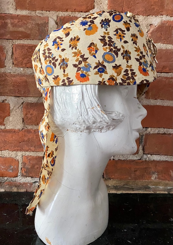 1930s Silk Turban with Back Flap Feature - image 2