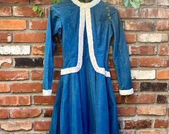 1960s Corduroy Skating Dress