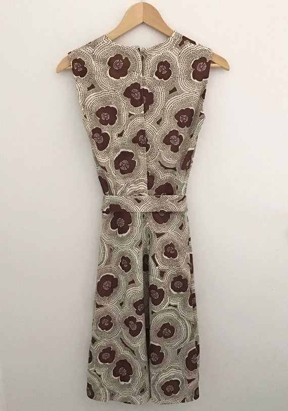 1960s Flower Power Polyester Dress - image 4