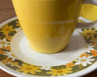 Vintage Mikasa Cera-stone Fresca Saucer and Mikasa Yellow Cup - Etsy