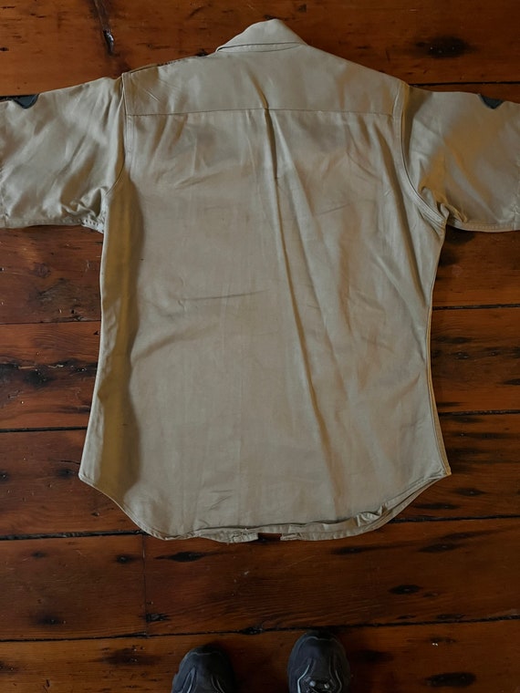 1950s 1960s Army Issue Khaki Shirt/U.S. Military - image 6