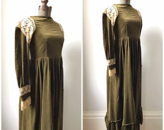 Vintage Guinevere Velvet Maxi Dress