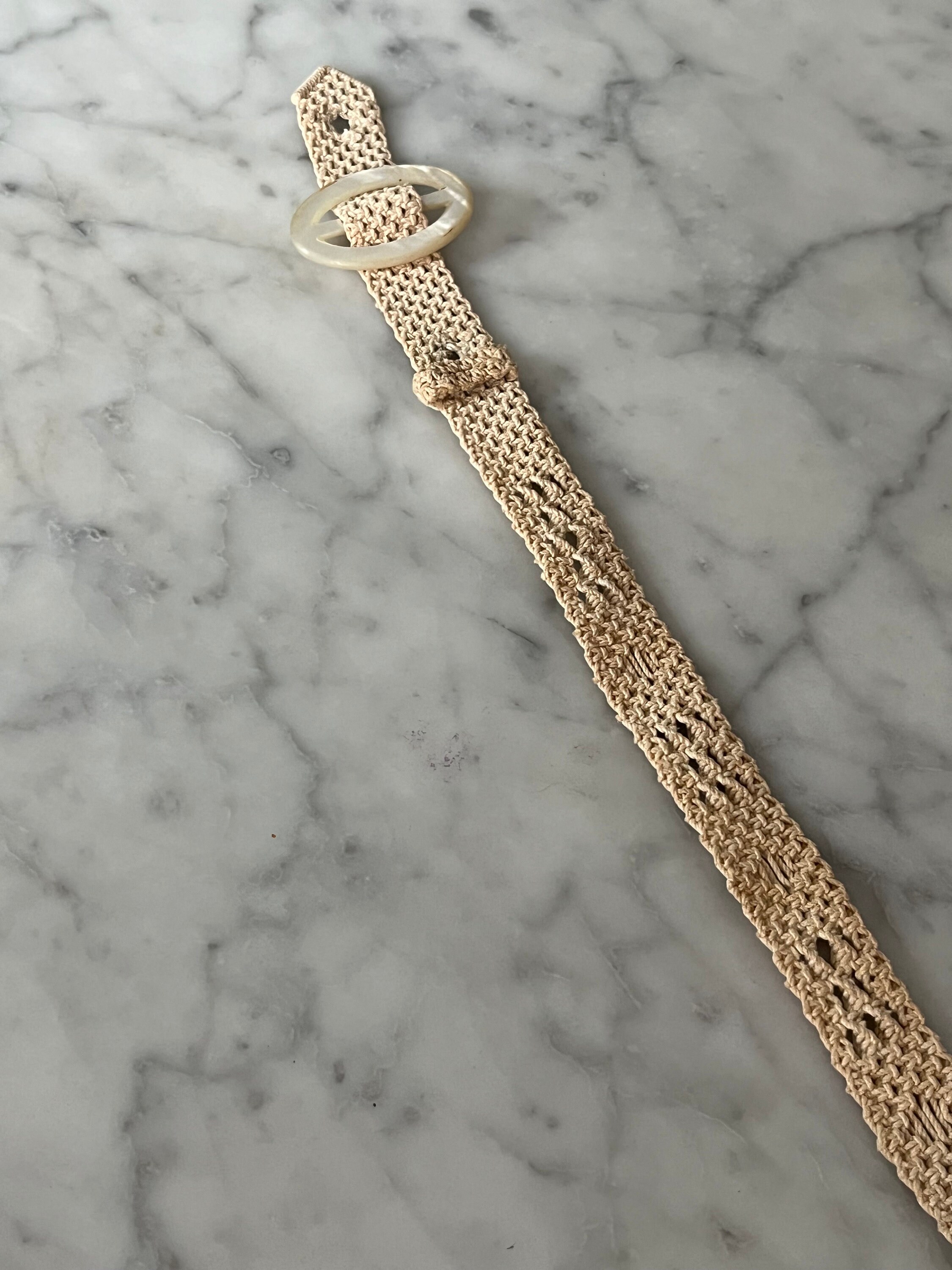 Mother of pearl macrame belt ✨✨✨ Macrame Mother of Pearl Belt - Etsy main image 3