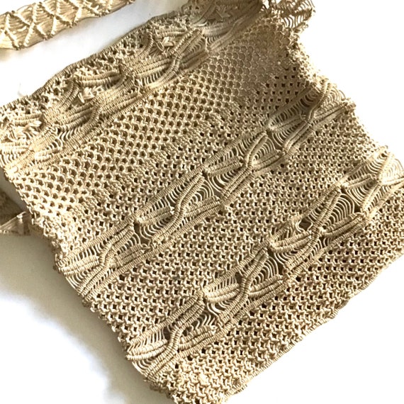 1960s Handmade Macrame Shoulder Bag - image 8