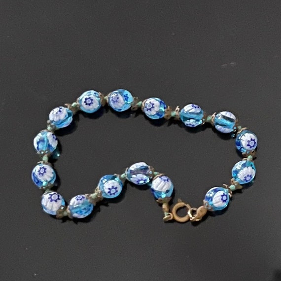 Vintage Murano Glass Bead Bracelet - image 1