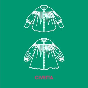 PDF Sewing pattern and tutorial of the Civetta BLOUSE for Women