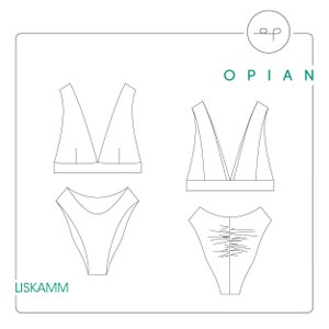 PDF sewing pattern and tutorial DIY of the Liskamm two-piece BIKINI swimsuit for women image 8