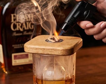 Affumicatore per whisky/cocktail in rovere fatto a mano per bar domestico / Lofi Woodworks