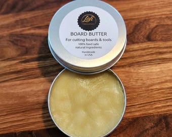 Cutting Board Oil & Beeswax Board Butter – Food Safe Butcher Block Conditioner – Wood Care for Kitchen Boards and Utensils