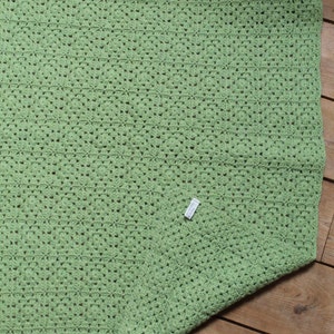 Spring Green Crocheted Squares Baby Blanket image 2