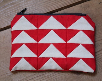 Small &#39;Flying Geese&#39; Patchwork Purse