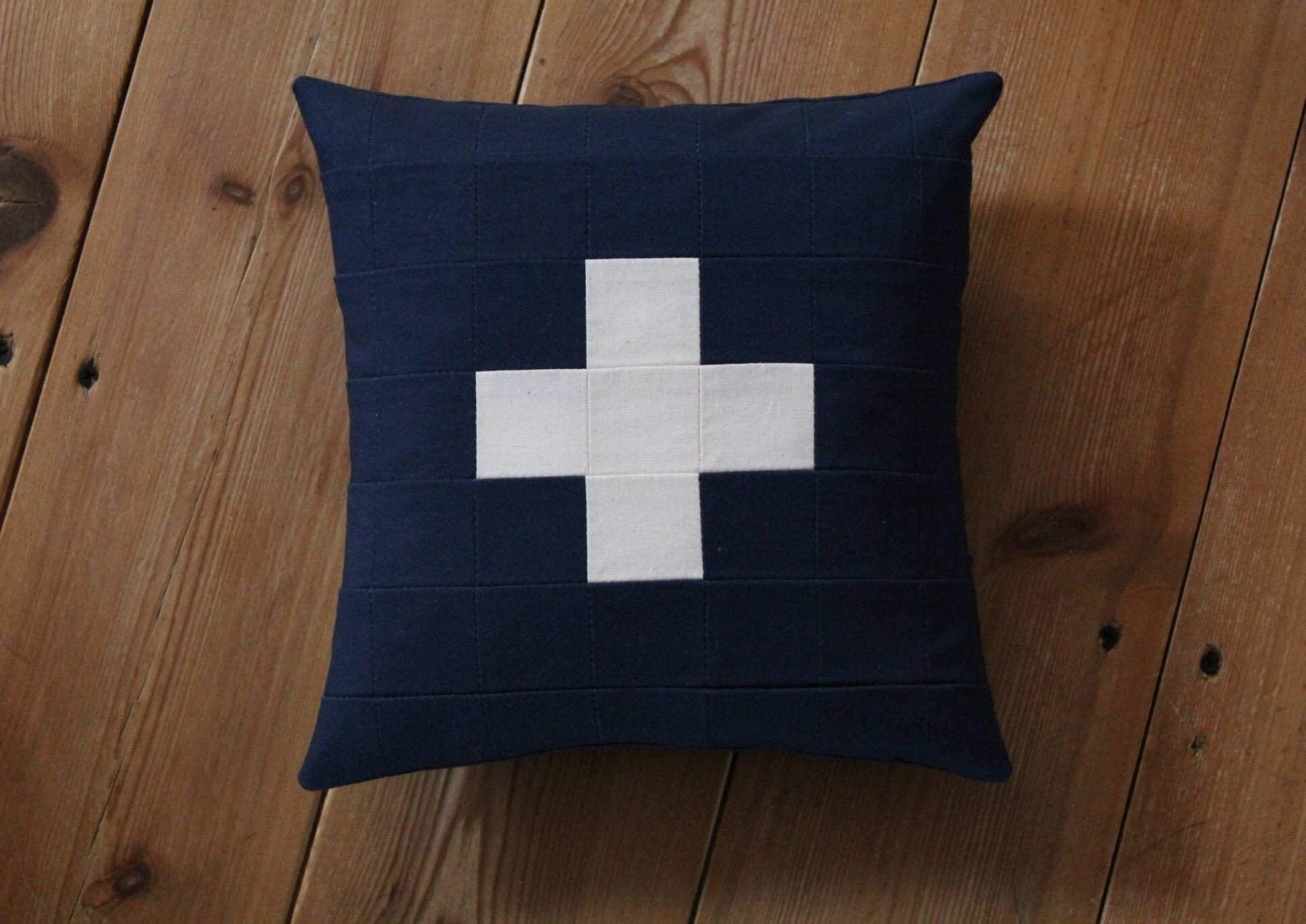 Small Cross Patchwork Quilt Cushion