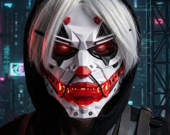 Light Up Cyber Full Face Mask - Designed by Raidmask