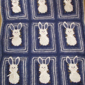 DIGITAL PDF Crochet Pattern EASTER Bunny Baby Blanket Pattern Crib, Stroller, Bassinet imagem 6