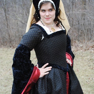 Renaissance Faire Festival Princess Lady Anne Boleyn Court Tudor dress costume Ensemble with 7 pieces by MattiOnline on Etsy CUSTOM