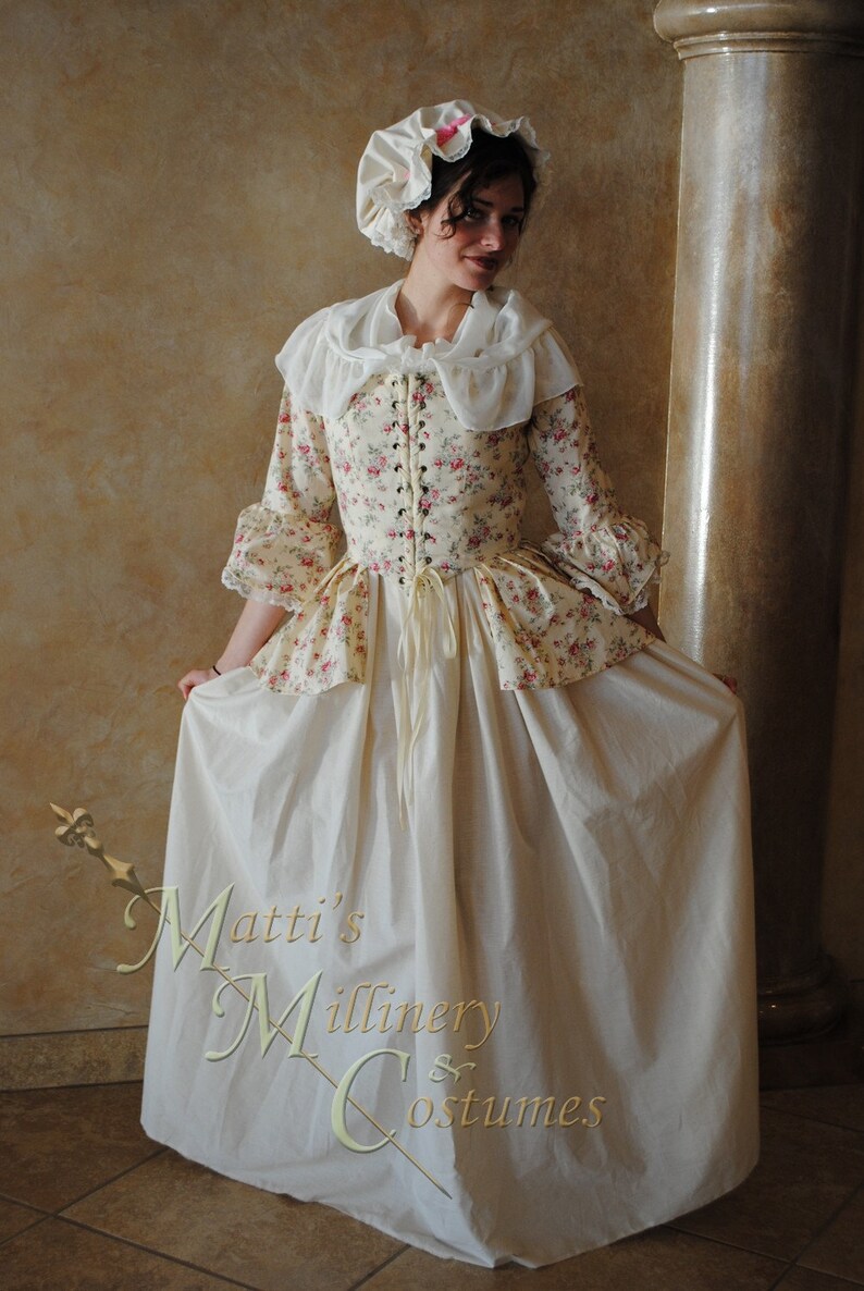 Colonial 18th Century Abigail Adams Dress Gown late 1700s Day Etsy