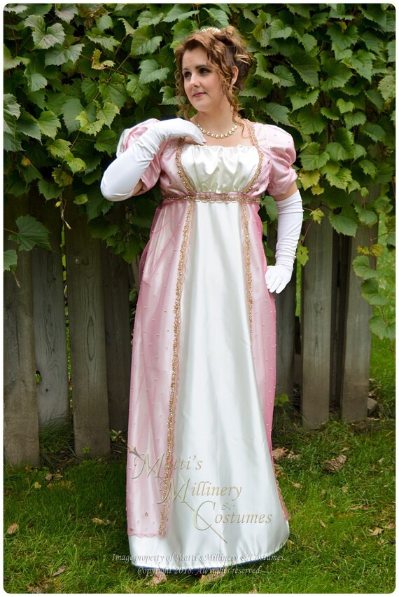 Pink Sari Jane Austen Style REGENCY Ball Day Gown Ball Dress | Etsy