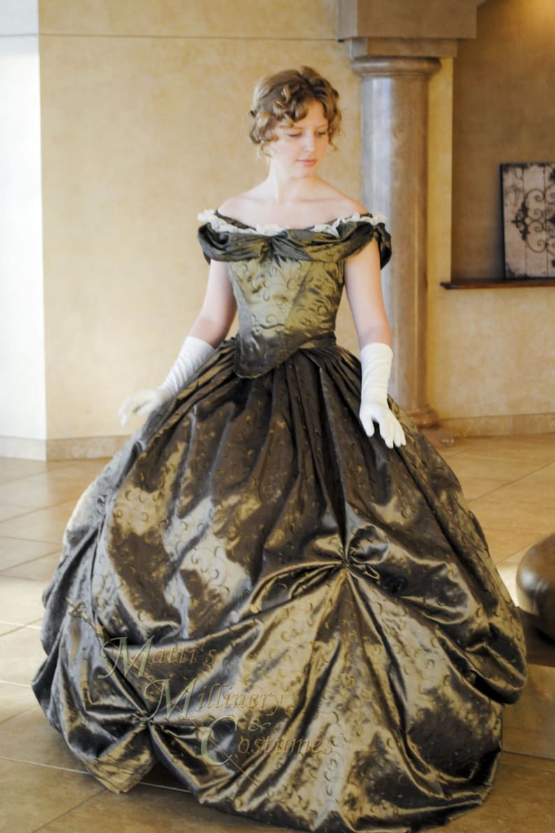 Custom Victorian Bridal Civil War Steampunk Ball Gown Dress in | Etsy