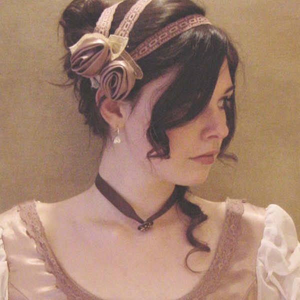 CUSTOM Regency Jane Austen 3 strap Headband hairpiece Ball hat headpiece FANCY