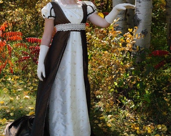 CUSTOM Empress Josephine Regency Wedding Ball gown dress & pelisse