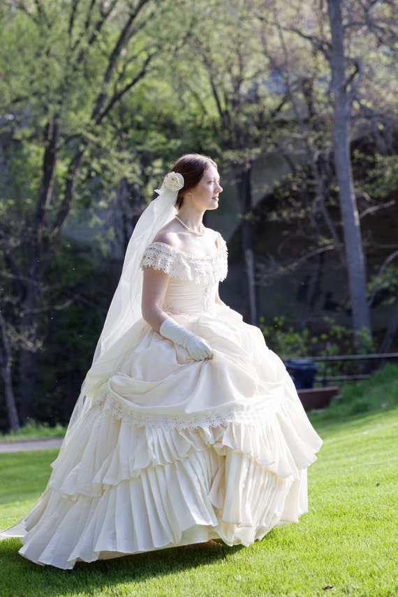 Bridal Wedding Victorian Civil War Steampunk Gown Dress Etsy