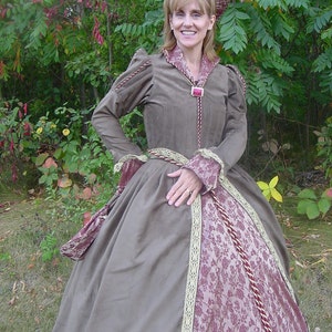 CUSTOM Tudor Court Renaissance High Collared Riding Dress - Etsy