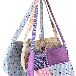 Crossbody Quilted Bow Closure Tote Bag